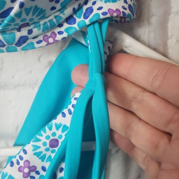 LANDS' END 2PC Bikini Set Reversible Bottoms 34D 10/12 - Picture 3 of 9